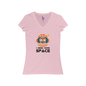 SPACE - Women's Jersey V-Neck Tee